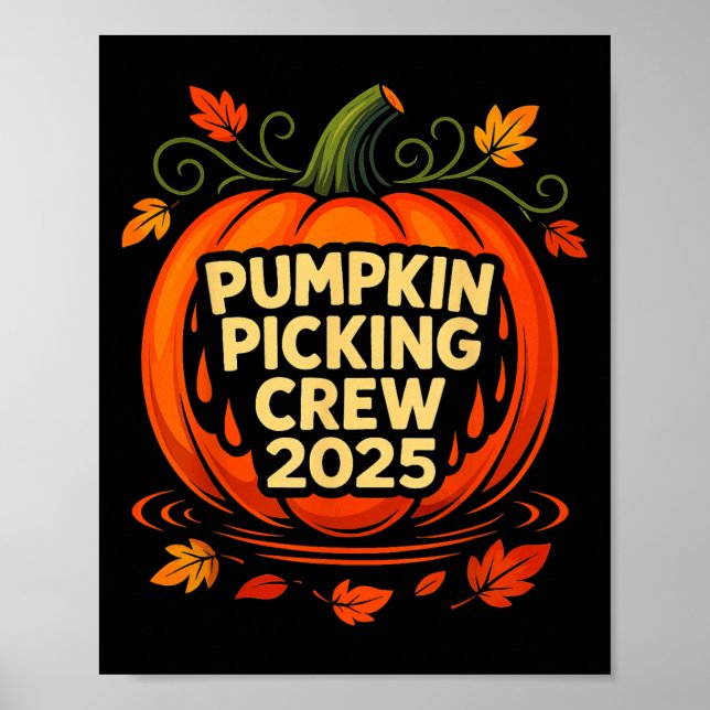 Pumpkin Cking Crew 2025 Halloween Pumpkin Crew  Poster (Front)