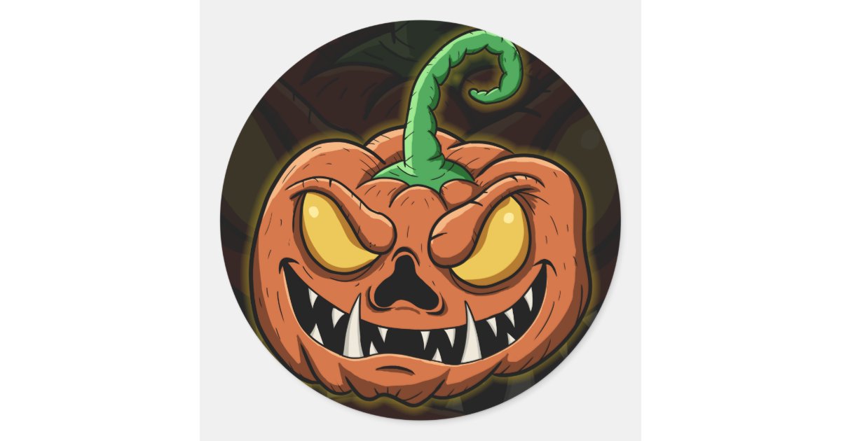 Pumpkin Classic Round Sticker | Zazzle