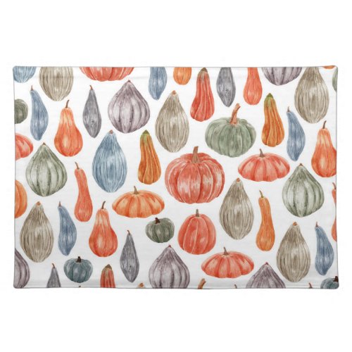 Pumpkin Collection Watercolor   Cloth Placemat
