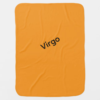 Pumpkin color baby blanket for the Virgo