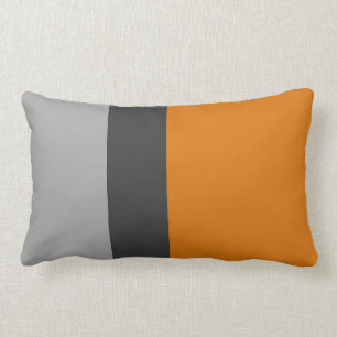 Pumpkin Color Block Lumbar Pillow