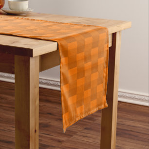 Pumpkin Color Pattern in Orange Short Table Runner