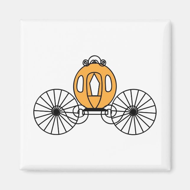 Pumpkin Colored Coach Magnet (Front)