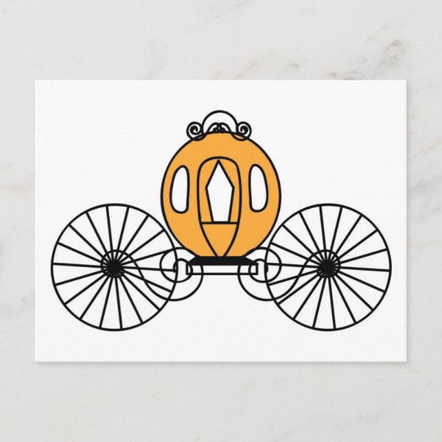 Pumpkin Colored Coach Postcard (Front)