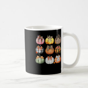 Pumpkin Coquette Bow Season Thanksgiving Autumn Fa Coffee Mug