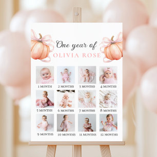 Pumpkin Coquette Monthly Photo Board Birthday