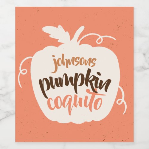 Pumpkin Coquito HolidayFood and Beverage Label Set