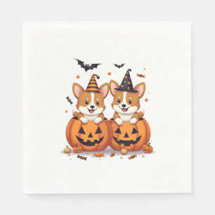 Pumpkin Corgi Party Napkins