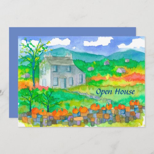 Pumpkin Cottage Autumn Open House Invitation