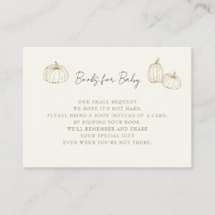 Pumpkin Cream Books for Baby Enclosure Card