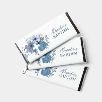 Pumpkin Cross Fall Boy Baptism Candy Bar Favor