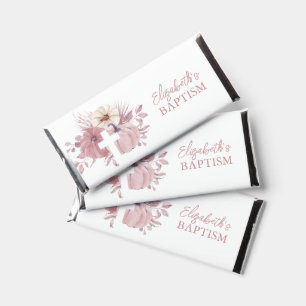 Pumpkin Cross Fall Girl Baptism Candy Bar Favor