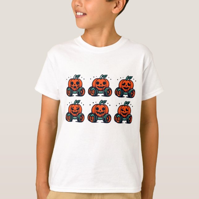 Pumpkin Cruisers: Halloween on Wheels T-Shirt (Front)