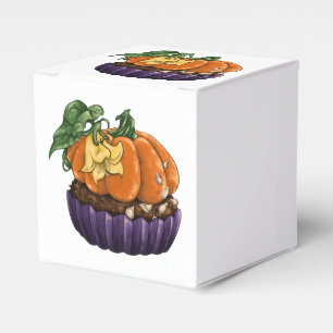 Pumpkin Cupcake Favor Boxes