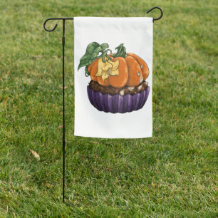 Pumpkin Cupcake Garden Flag