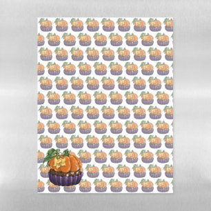 Pumpkin Cupcake Magnetic Dry Erase Sheet