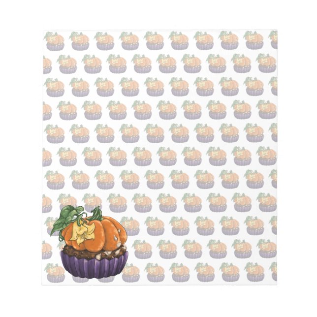 Pumpkin Cupcake Notepad (Front)