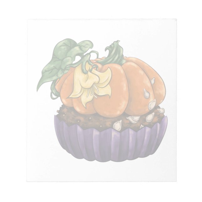Pumpkin Cupcake Notepad (Front)