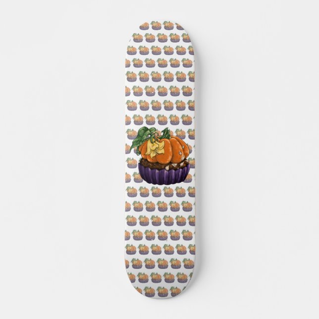 Pumpkin Cupcake Skateboard (Front)