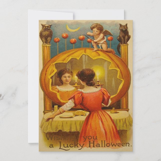 Pumpkin Cupid Owl Crescent Moon (Front)