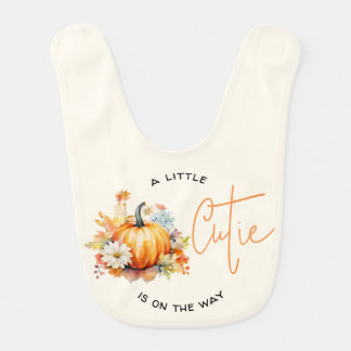Pumpkin Cutie Pregnancy Announcement Baby Bib