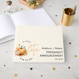 Pumpkin Cutie Pregnancy Announcement Guest Book