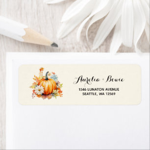 Pumpkin Cutie Pregnancy Announcement Label
