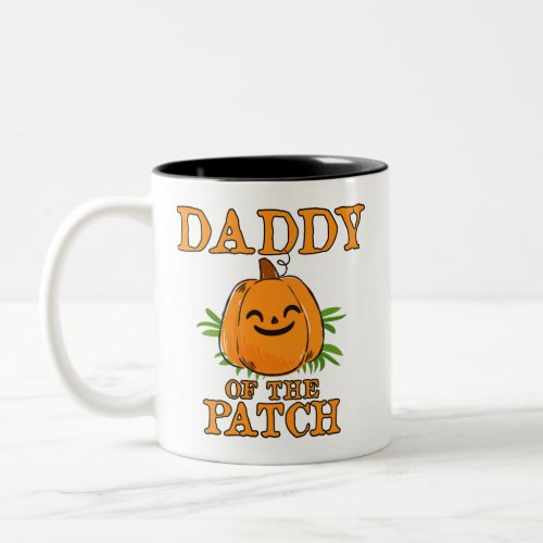 Pumpkin Daddy of the Patch Family Halloween Two_Tone Coffee Mug