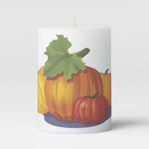 Pumpkin Decoration Centerpiece Pillar Candle