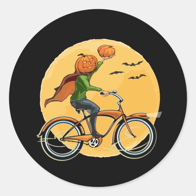 Pumpkin Delivery Classic Round Sticker (Front)