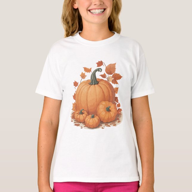 PUMPKIN DESIGN. T-Shirt (Front)