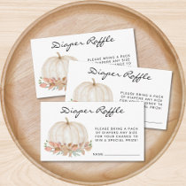 Pumpkin Diaper Raffle Baby Shower Enclosure Card