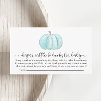 Pumpkin Diaper Raffle Books For Baby Boy Shower Enclosure Card