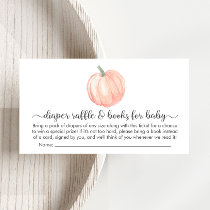 Pumpkin Diaper Raffle Books For Baby Shower Enclosure Card