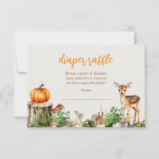 Pumpkin Diaper Raffle Invitation