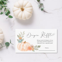 Pumpkin Diaper Raffle Orange Baby Shower Enclosure Card