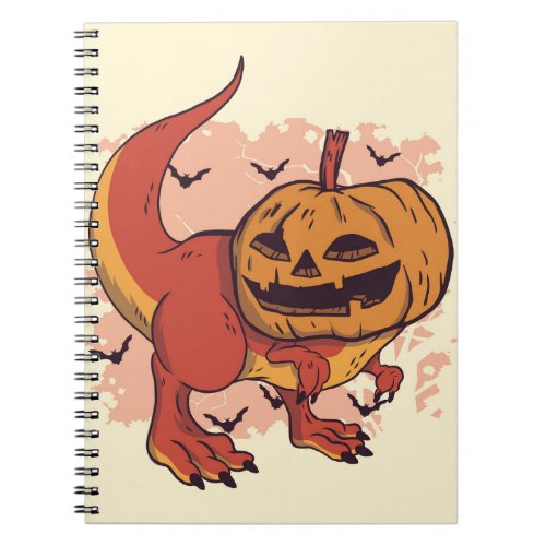Pumpkin Dinosaur T_Rex Notebook