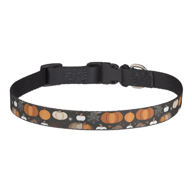 Pumpkin Dog Collar – Rustic Fall Pet Accessory (Front)