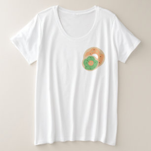 Pumpkin Donuts Sprinkles Frosted Costume Party Plus Size T-Shirt