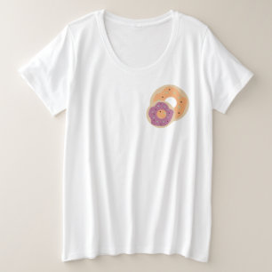 Pumpkin Donuts Sprinkles Frosted Costume Party Plus Size T-Shirt