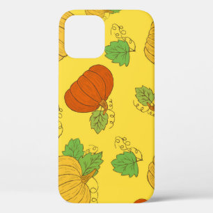 Pumpkin Doodle: Hand Drawn Seamless iPhone 12 Case
