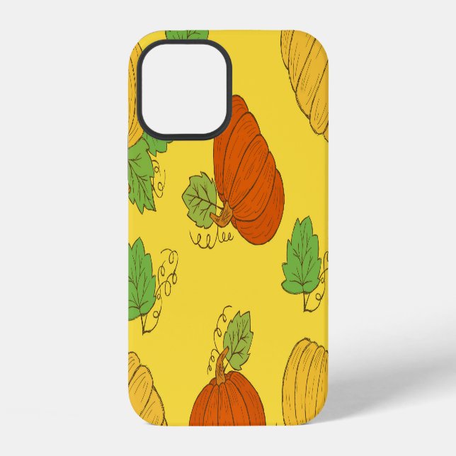 Pumpkin Doodle: Hand Drawn Seamless Iphone Case (Back)