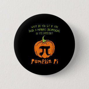 Pumpkin E Math Shirt Funny Halloween Thanksgiving  Button