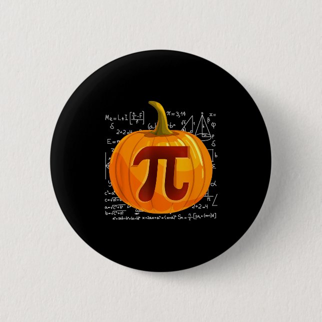 Pumpkin E Math Shirt Funny Halloween Thanksgiving  Button (Front)