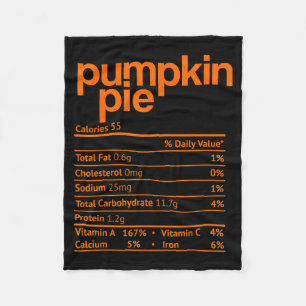 Pumpkin E Nutrition Fact Funny Thanksgiving Christ Fleece Blanket