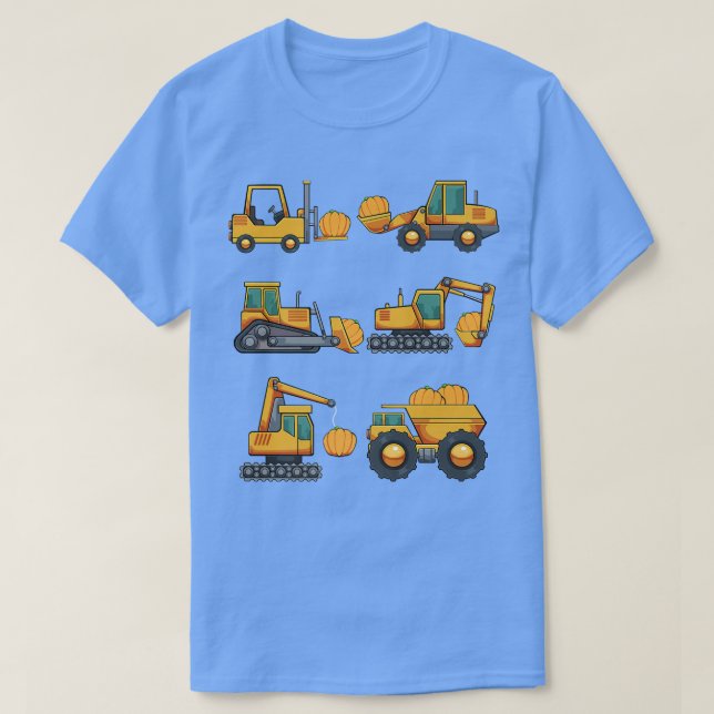 Pumpkin Ecavator Lazy Halloween Costume Heavy Equi T-Shirt (Design Front)