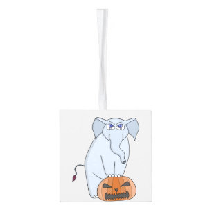 Pumpkin Elephant Cube Ornament