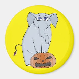 Pumpkin Elephant Magnet