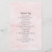 Pumpkin Emoji Pictionary Baby Shower Game (Back)