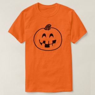 Pumpkin Emoji smile halloween jack o lantern grin T-Shirt